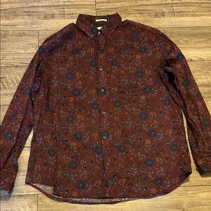 Ben Sherman burgundy floral shirt